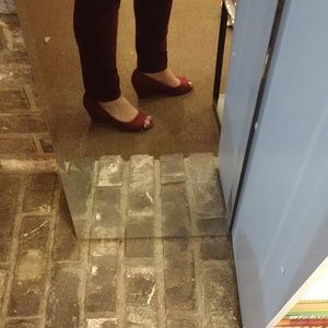 Peep toe mini wedges (wide)